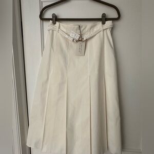 New with tags Gabriella Hearst ivory cotton skirt lined in silk